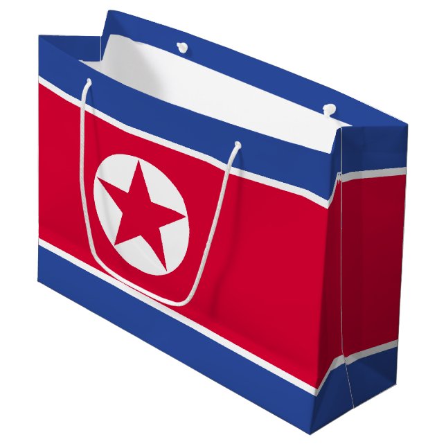 Nordkorea flagga (Framsidan Vinklad)