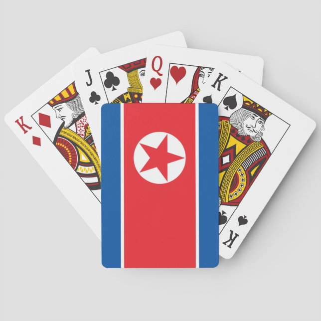 Nordkorea Flagga Casinokort (Baksidan)