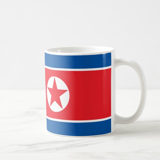 Nordkorea Flagga Ceramic Mugg (Höger)