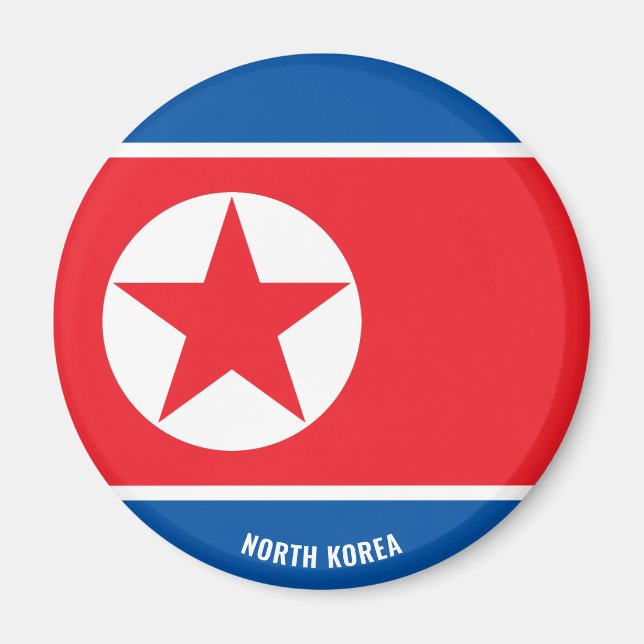 Nordkorea Flagga Charming Patriotic Magnet (Framsidan)