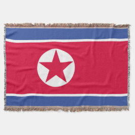 Nordkorea flagga filt