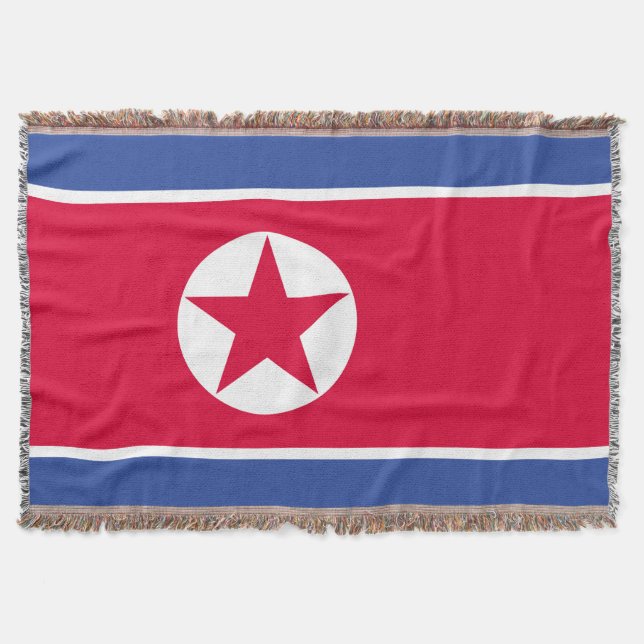 Nordkorea flagga filt (Framsidan)