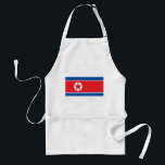 Nordkorea Flagga Förkläde<br><div class="desc">Patriotisk flagga i Nordkorea.</div>