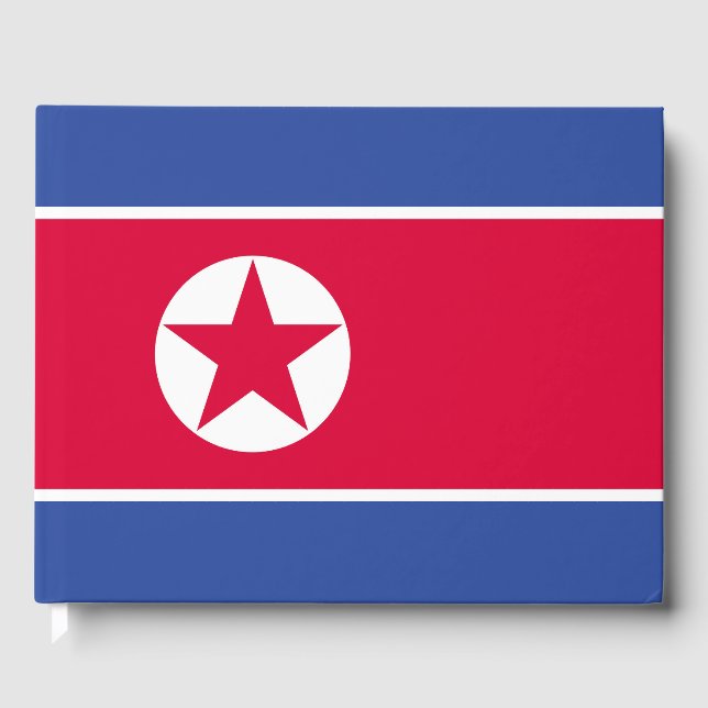 Nordkorea flagga gästböcker (Framsida)