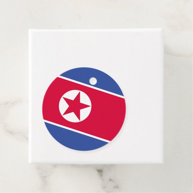 Nordkorea flagga gåvor etiketter (På plats)