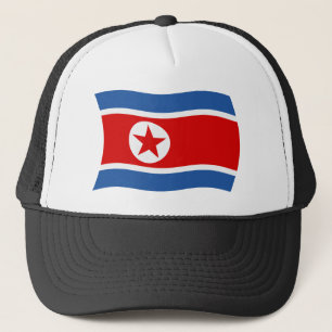 Nordkorea Flagga Hatt Keps