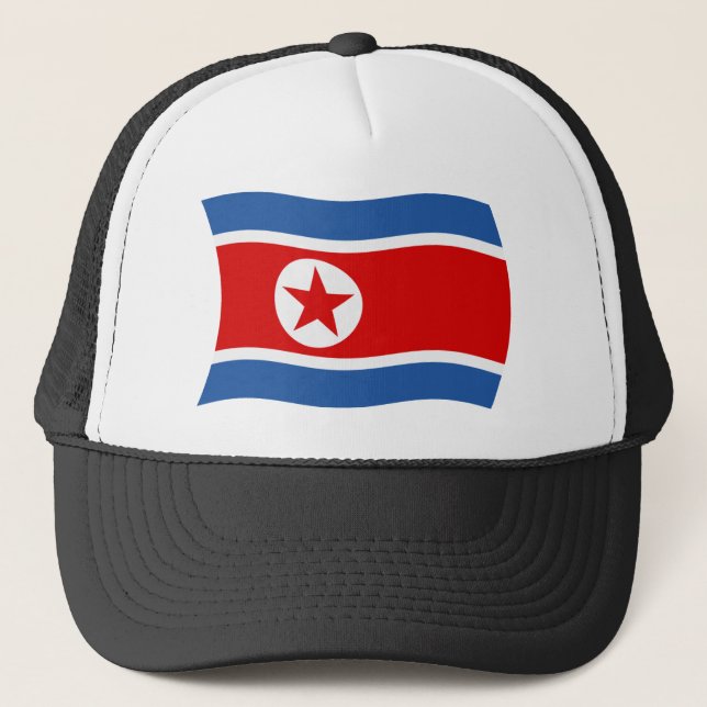Nordkorea Flagga Hatt Keps (Framsida)