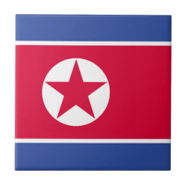 Nordkorea flagga kakelplatta