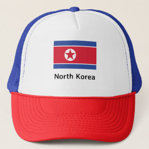 Nordkorea Flagga Keps
