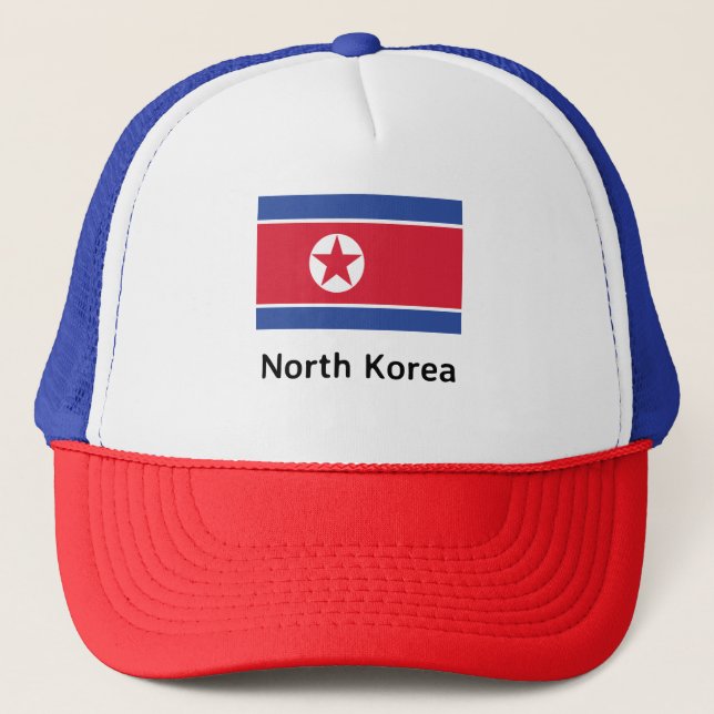 Nordkorea Flagga Keps (Framsida)