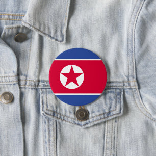 Nordkorea flagga knapp