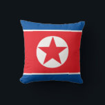 Nordkorea Flagga Kudde<br><div class="desc">Patriotisk flagga i Nordkorea.</div>
