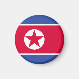 Nordkorea flagga magnet