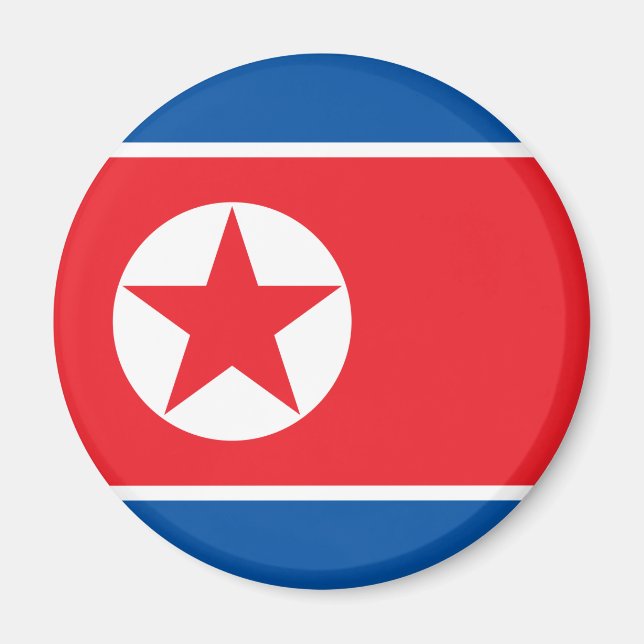 Nordkorea Flagga Magnet (Framsidan)