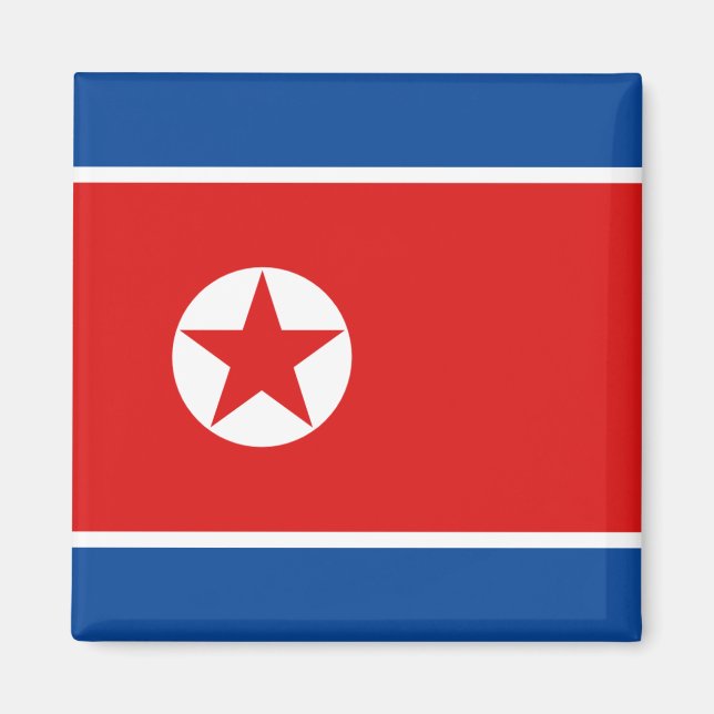 Nordkorea Flagga Magnet (Framsidan)