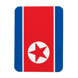 Nordkorea Flagga Magnet