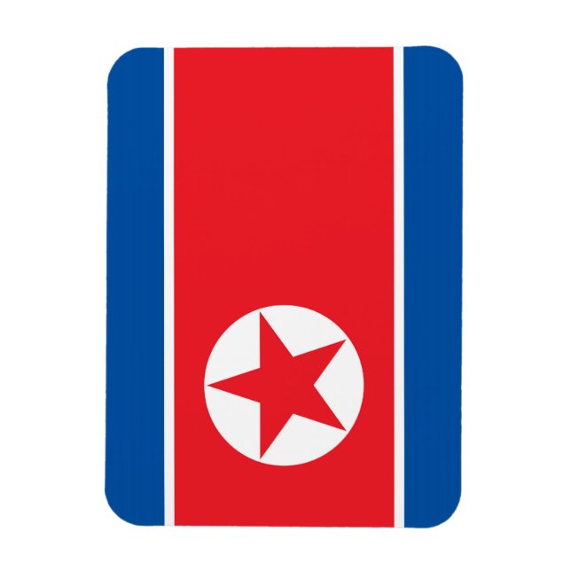 Nordkorea Flagga Magnet (Vertikal)