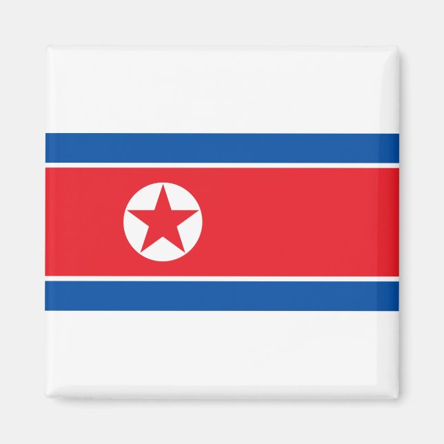 Nordkorea Flagga Magnet (Framsidan)