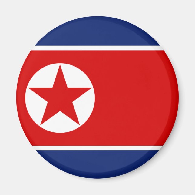 Nordkorea Flagga Magnet (Framsidan)