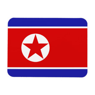 Nordkorea flagga magnet