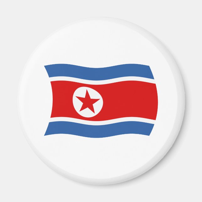 Nordkorea Flagga Magnet (Framsidan)