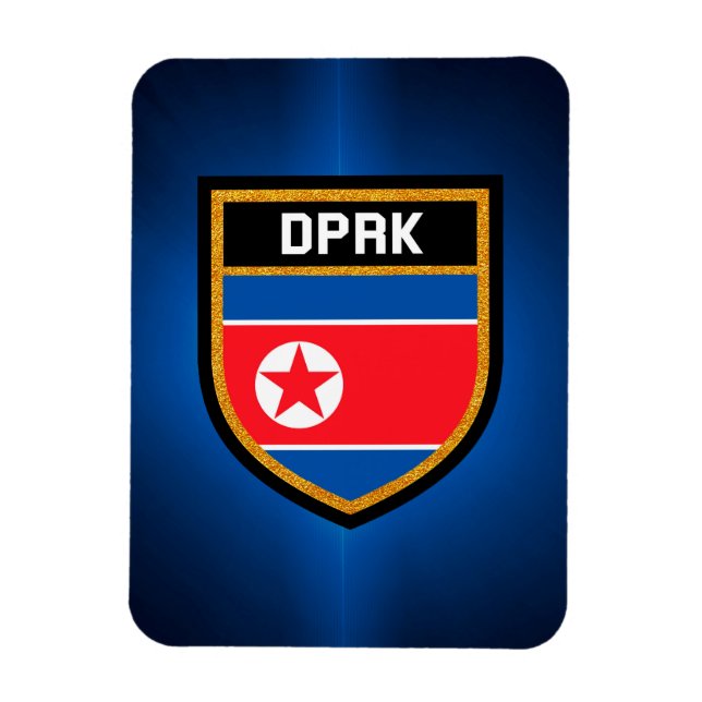 Nordkorea Flagga Magnet (Vertikal)