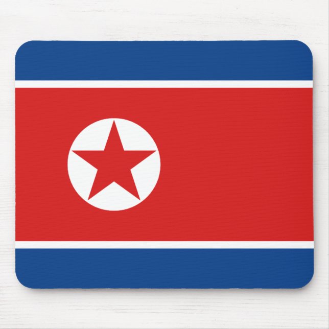 Nordkorea flagga Mousepad Musmatta (Framsidan)
