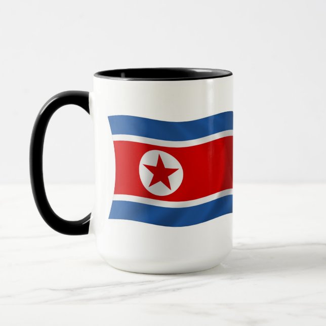Nordkorea Flagga Mugg (Vänster)