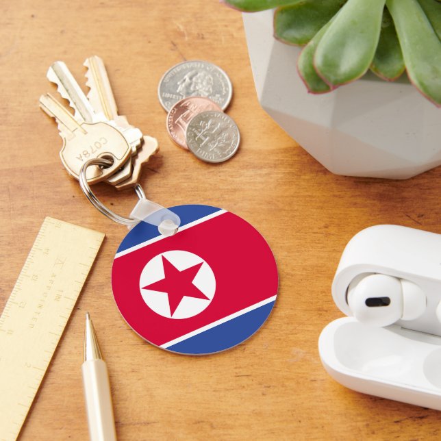 Nordkorea flagga nyckelring (Skrivbord)