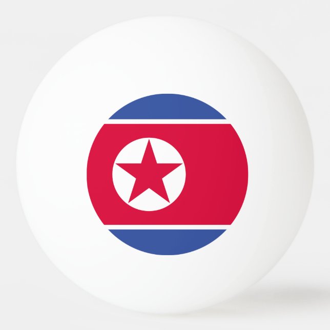 Nordkorea flagga pingisboll (Framsidan)
