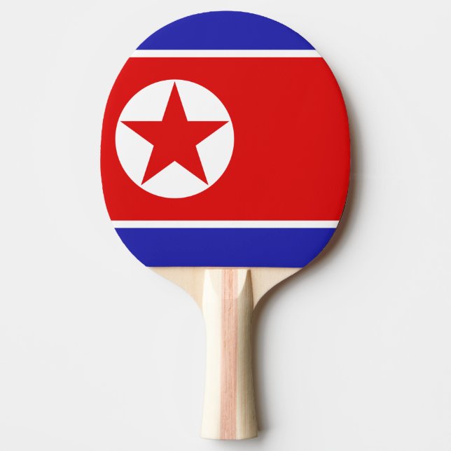 Nordkorea flagga pingisracket (Framsidan)