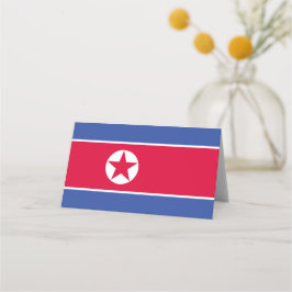 Nordkorea flagga placeringskort