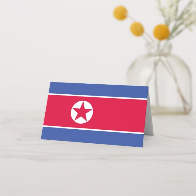 Nordkorea flagga placeringskort (Framsida)
