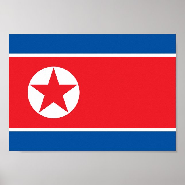 Nordkorea Flagga Poster (Framsidan)
