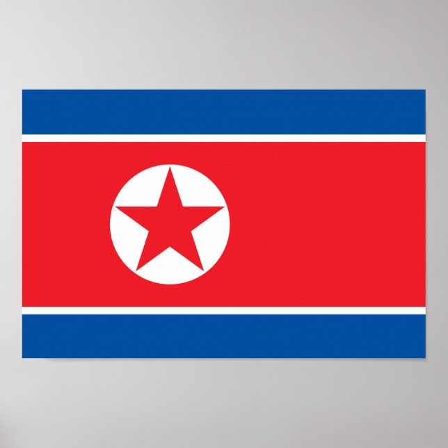 Nordkorea Flagga Poster (Framsidan)