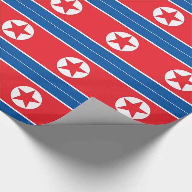 Nordkorea Flagga Presentpapper (Hörn)