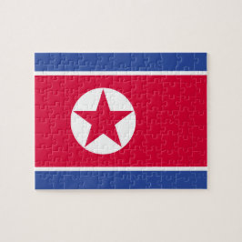 Nordkorea flagga pussel