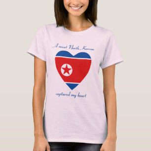 Nordkorea Flagga Söt T-Shirt