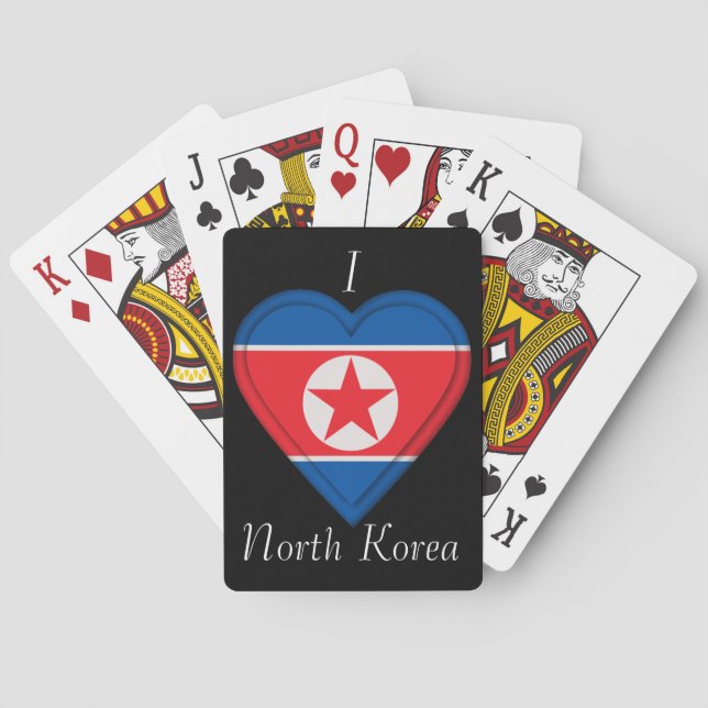 Nordkorea flagga spelkort (Baksidan)