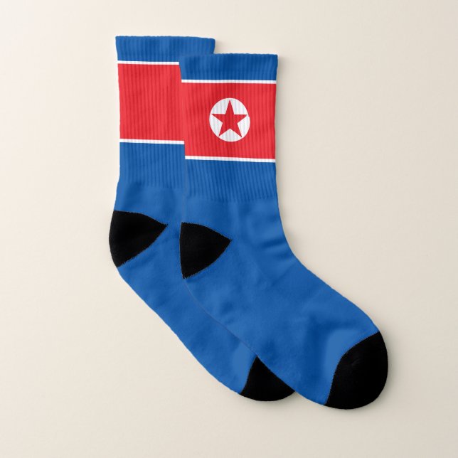 Nordkorea flagga strumpor (Par)