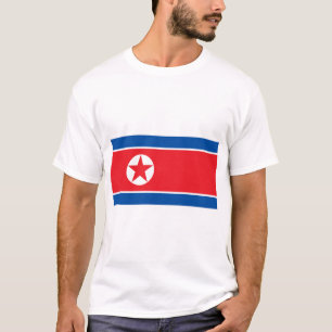 Nordkorea Flagga T Shirt
