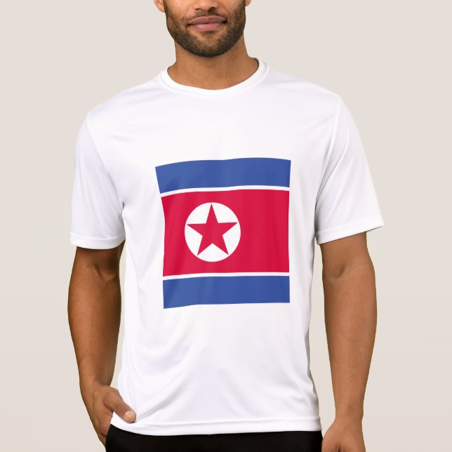 Nordkorea flagga t shirt (Framsida)