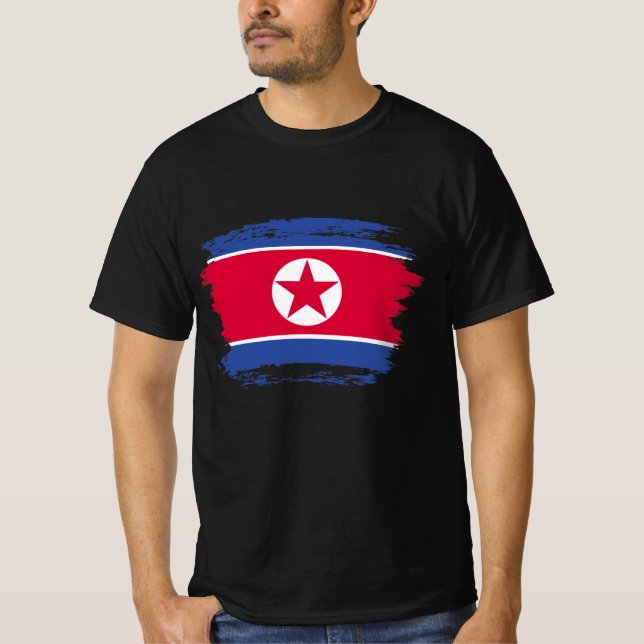 Nordkorea flagga t shirt (Framsida)