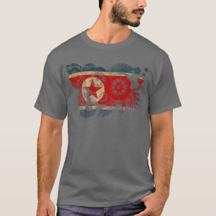Nordkorea flagga tee