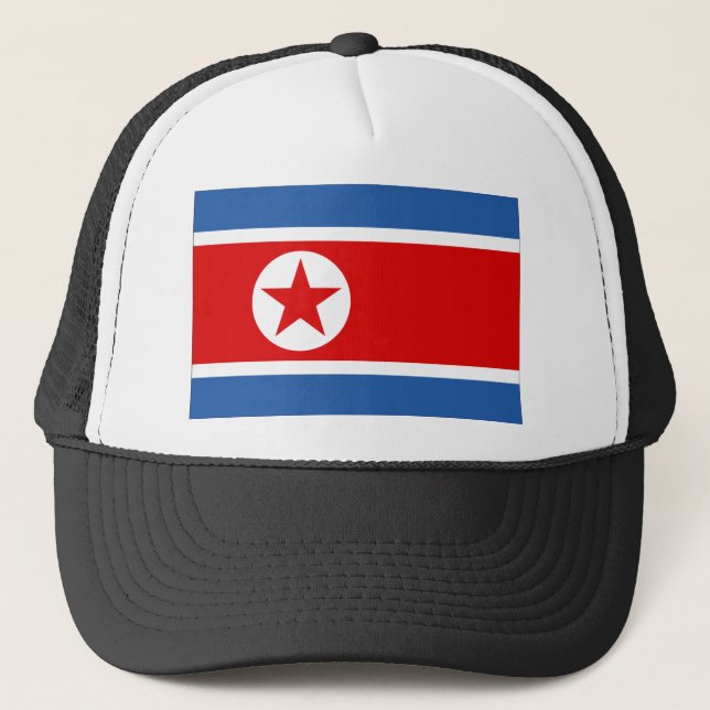 Nordkorea flagga truckerkeps (Framsida)