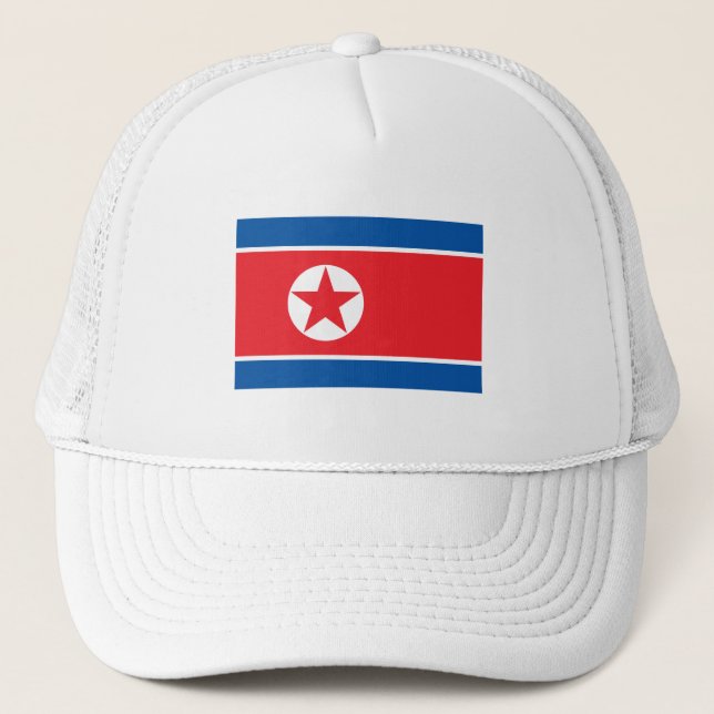 Nordkorea flagga truckerkeps (Framsida)