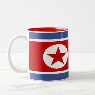 Nordkorea flagga Två-Tonad mugg