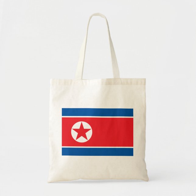 Nordkorea Flagga Tygkasse (Framsidan)