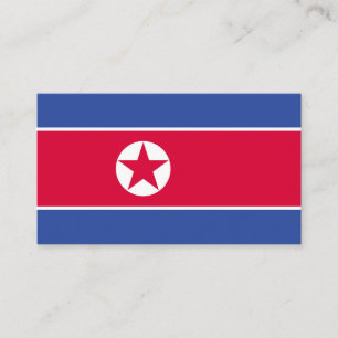 Nordkorea flagga visitkort