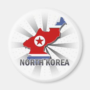 Nordkorea flaggakarta 2,0 magnet